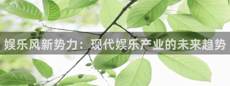 OB视讯app：娱乐风新势力：现代娱乐产业的未来趋势